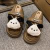 Fashion Versatile and Comfortable Bag Head Slippers Women's 2025 Autumn and Winter New Cute Cartoon Casual Wear Cool Slippers Women