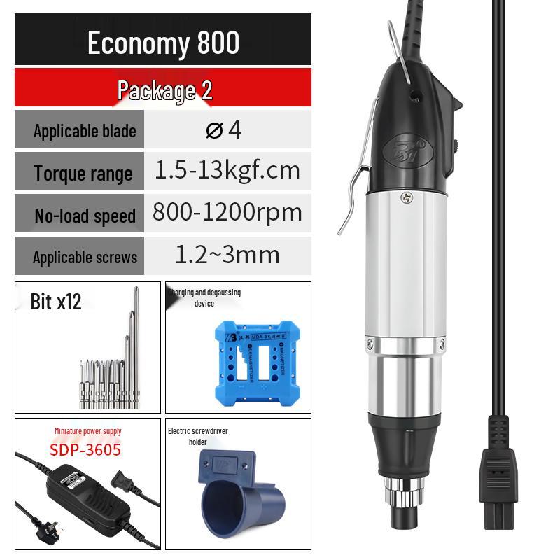 220V Electric Screwdriver for Home & Device Repair - Straight Handle for Phones & Laptops
