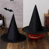 Classic Black Witch Hat Unisex Adult & Kids Wizard Hat for Halloween Cosplay Costume & Masquerade Party Carnival Decoration