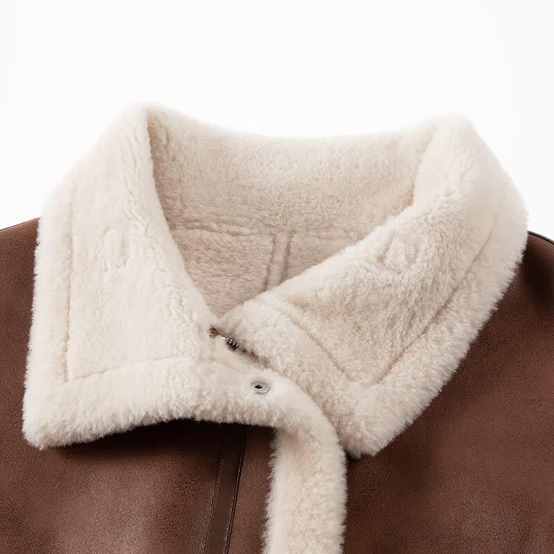 LAGOGO Women's Faux Shearling Coat