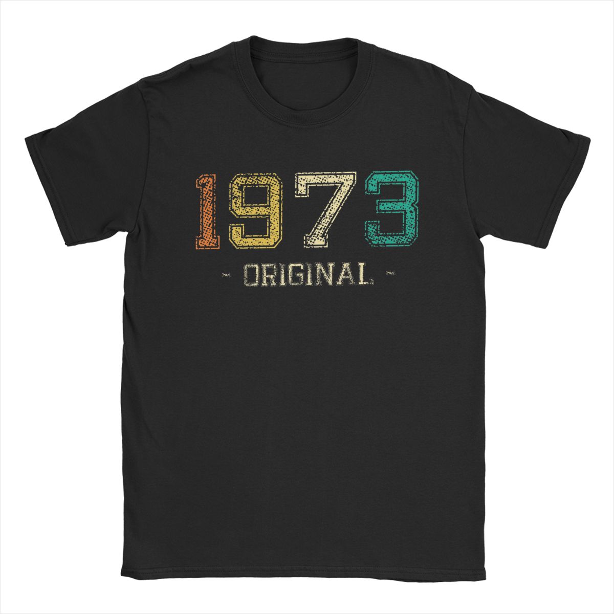 

Original Born In 1973 Vintage Retro T-Shirt for Men 50 Years Old 100% Cotton Tees Short Sleeve T Shirts New Arrival Clothing L