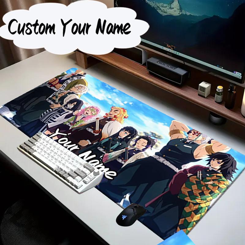 Custom Name Mouse pad Demon Anime Group Mouse pad, Gaming Mouse Pad, keyboard pad, Desk Decor for computer notebook Fan Birthday Gift