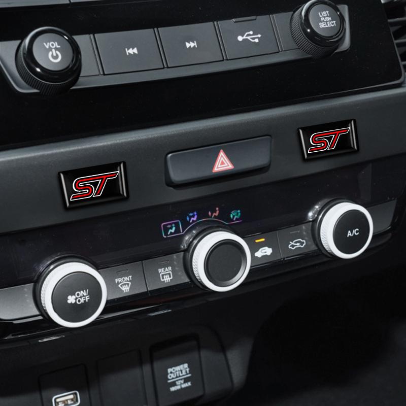 10 szt. Naklejki 3D z żywicy epoksydowej z logo ST, naklejki do stylizacji samochodu, małe naklejki z kroplą kleju, akcesoria do Forda Focus MK3 Ranger Fiesta S-Max Mondeo Kuga