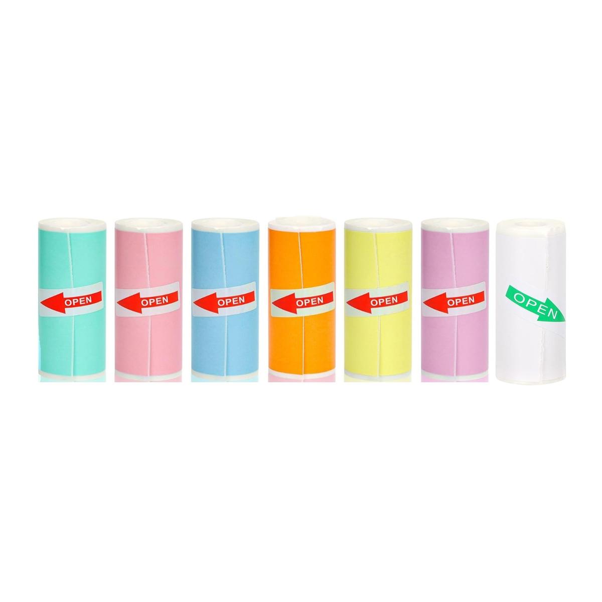 

Міні-термальний папір для наклейок для міні-принтера Phomemo M02/T02, 57x25 мм, кольоровий папір для наклейок для фотожурналу Notes Memo банан жовтий колір