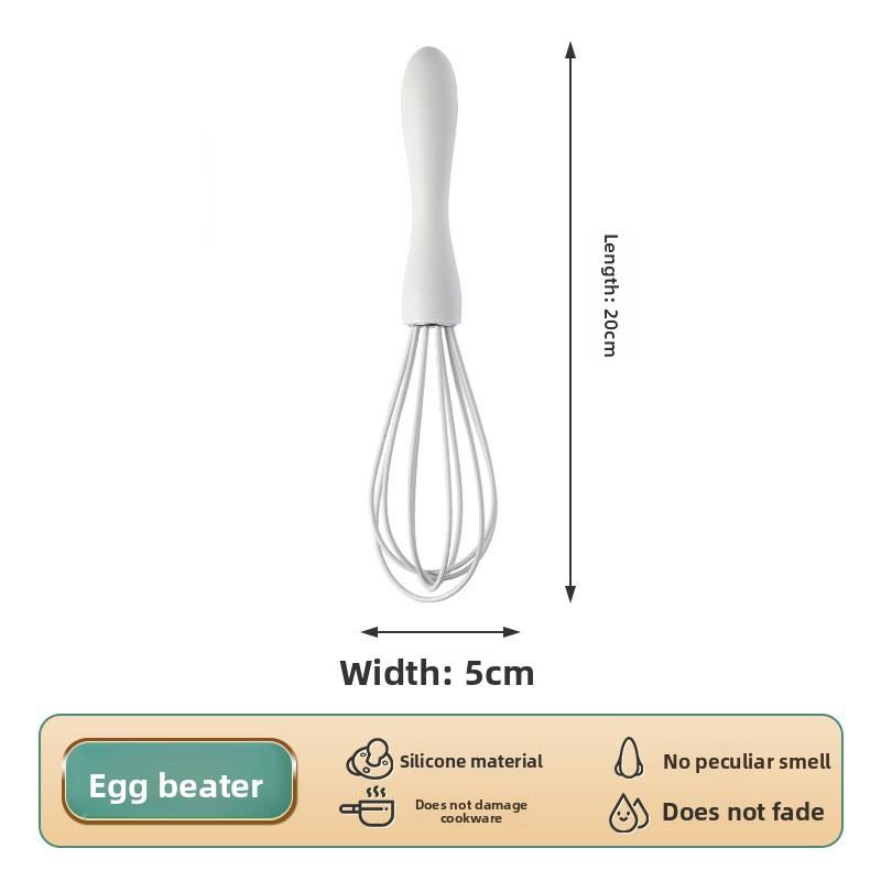 All-in-one silicone spatula, food-grade, high-temperature resistant oil brush, egg beater, home baking tool set
