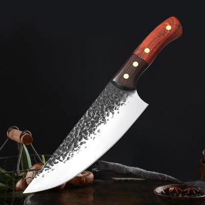 Handgefertigtes Kochmesser, Fleischerbeil, Edelstahl, Schlachtmesser, Holzgriff, chinesische Messer, Metzgerschneider