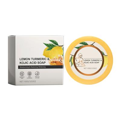 Lemon Turmerics Quercetin Soap Cleanses Pores Moisturizes And Softens The Skin With Round Cleansing Soap