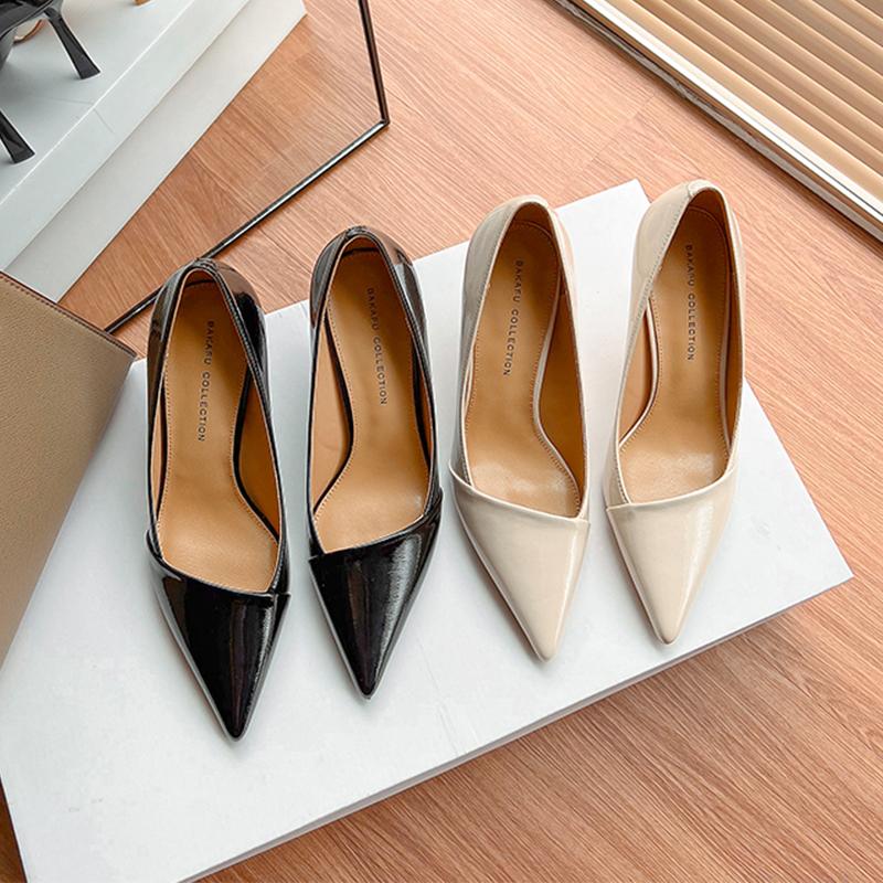 Summer Autumn Fashion High Heels Pumps Shoes Woman Nude White Red Women's Heeled Party Office Wedding Shoes Ladies