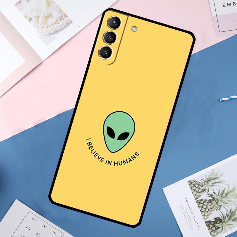 

Cartoon Alien Case For Samsung Galaxy S25 Ultra S21 S22 S23 S24 Ultra S9 S10 Plus S20 FE S25 FE Back Cover Galaxy S25Ultra