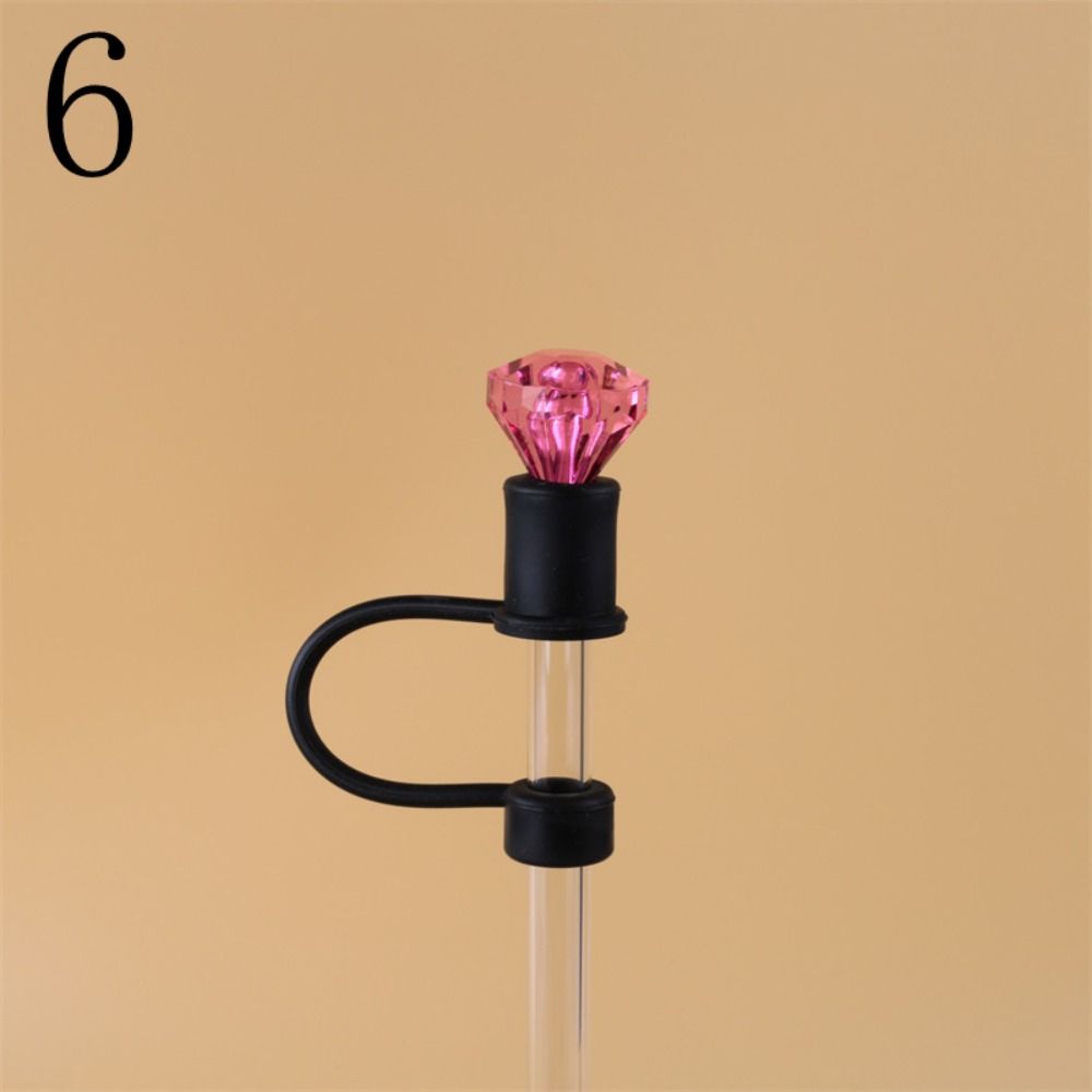 

Silicone Drinking Straws Plug Shape Drinking Dust Cap Kitchen Tool Straw Tip Covers Cup 6