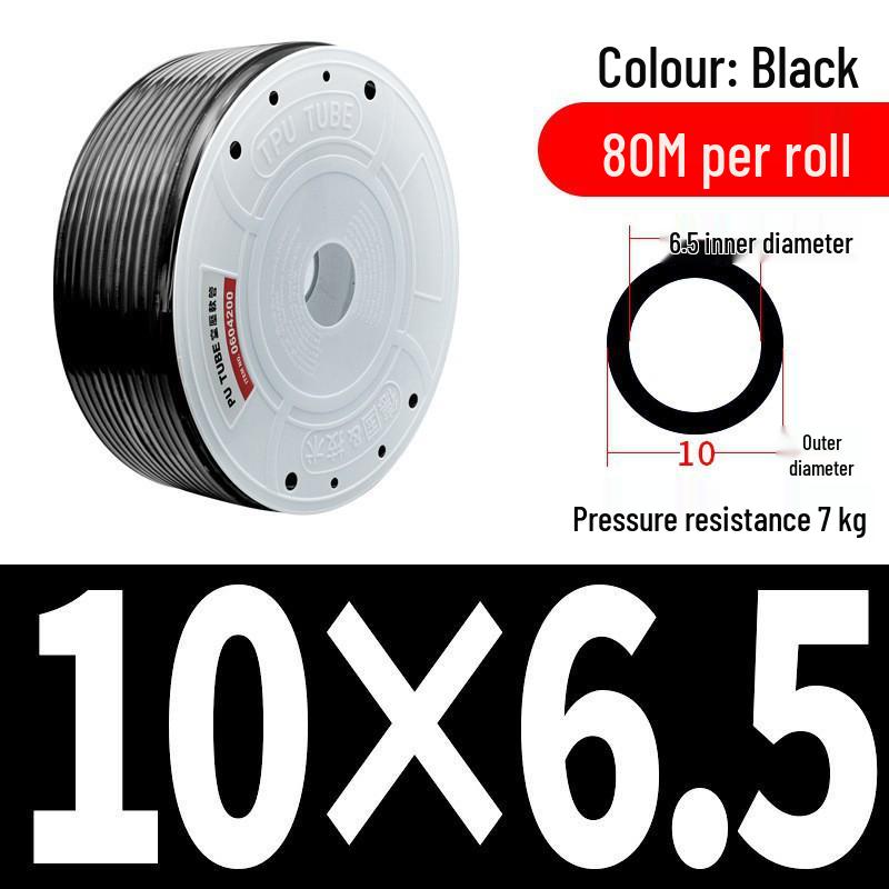 Pressure-Resistant Explosion-Proof PU Air Hose - Flexible, High-Pressure Air Pump Compressor Hose, Transparent Pneumatic, 6MM/12MM.