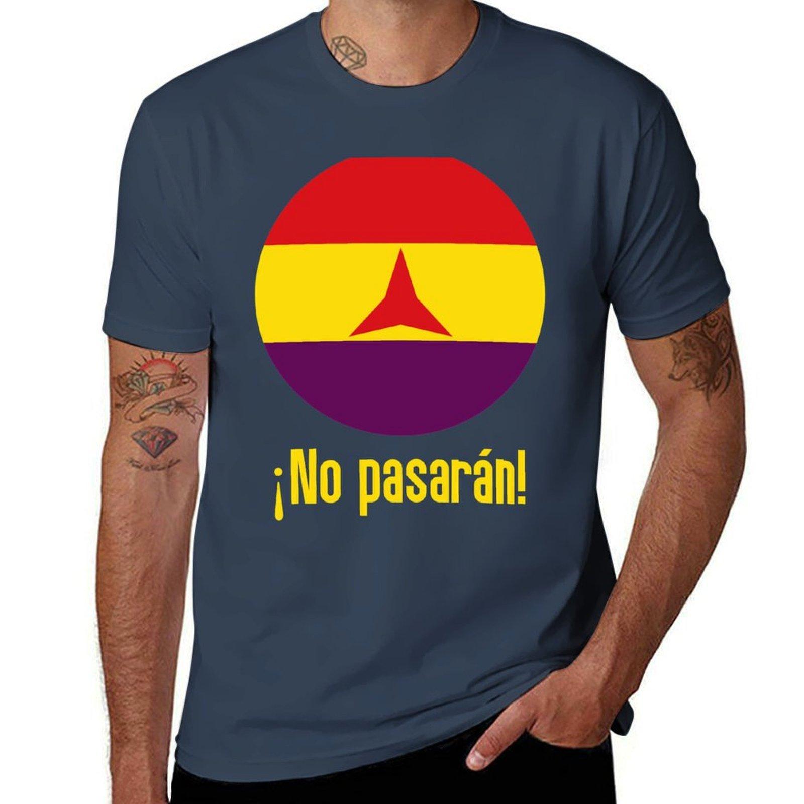 No Pasaran International Brigades Inspired Design Tshirt Soft Lightweight Cotton Tshirt S