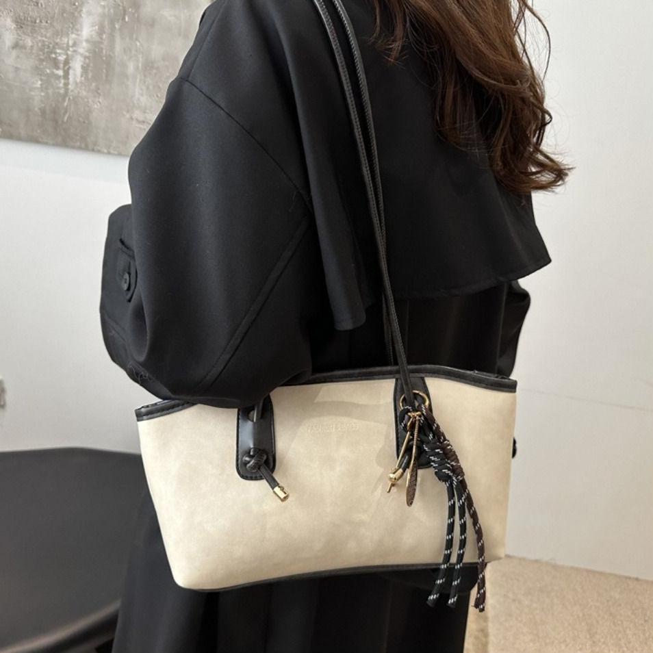 Y2k Tote Bag PU Leather Hand Bags Retro Shoulder Bags  Female