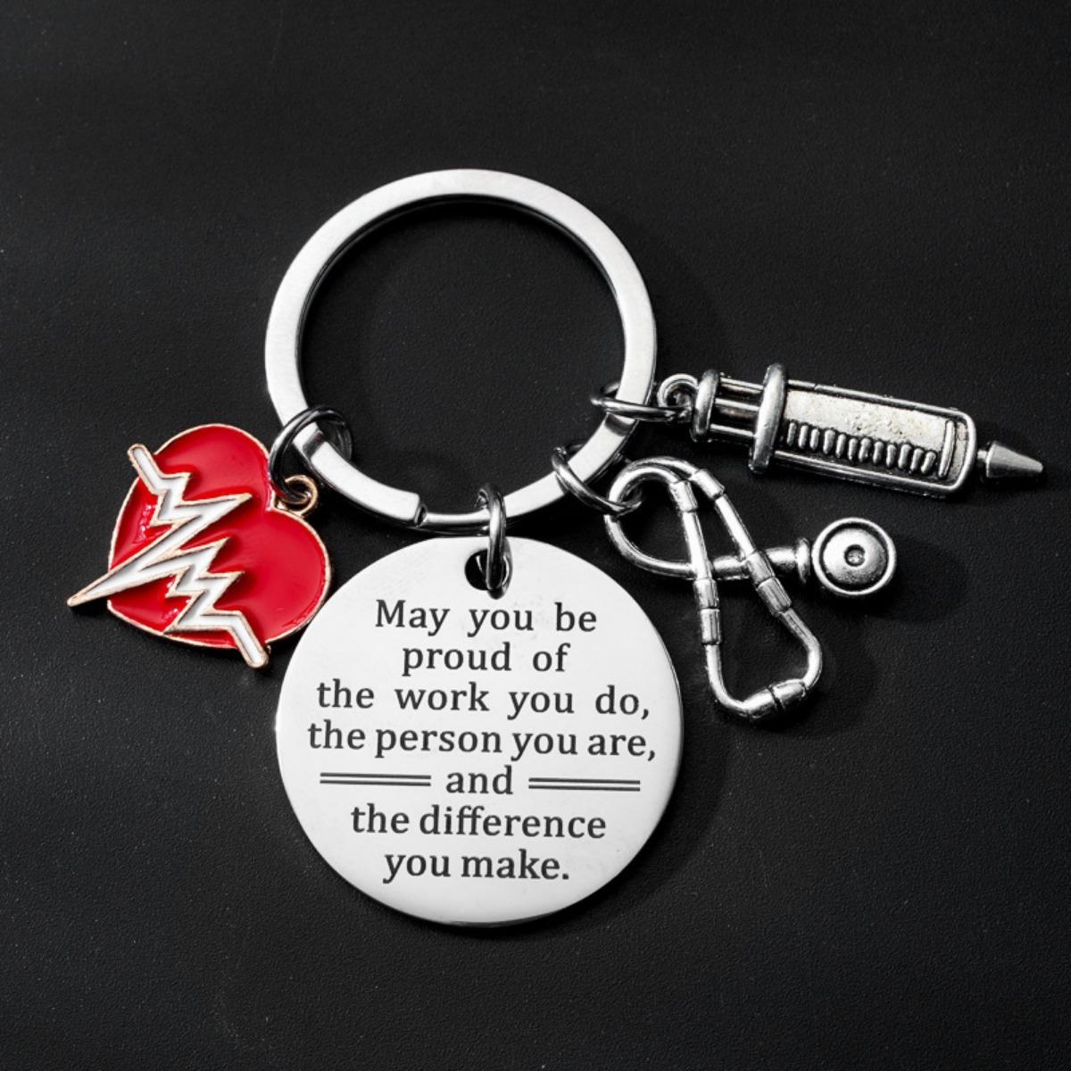 Брелок-стетоскоп из сплава в стиле ретро — уникальный дизайн ЭКГ — фото 3