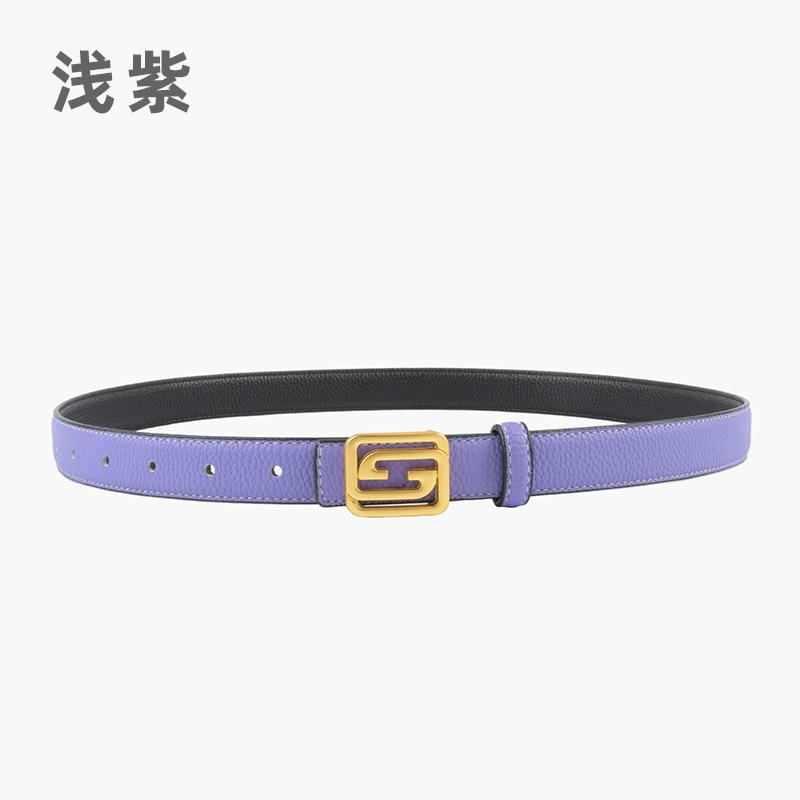 Lychee Pattern Can Be Used On Both Sides, First Layer Cowhide, Genuine Leather, Women'S Belt, Women'S Belt With Jeans, Casual Pants.