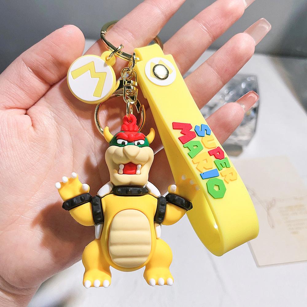Süper Mario Anahtarlık Mario Bros Luigi Toad Yoshi Bowser Aksiyon Figürü Model Aksesuarlar PVC Çizgi Film Çanta Bebek Kolye Ucu Oyuncaklar Hediye