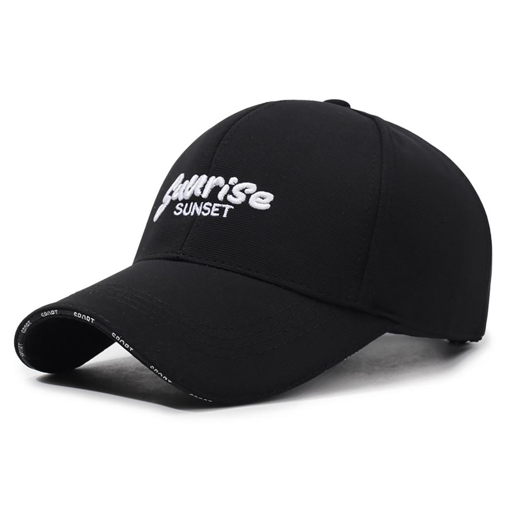 Unisex Baseball Cap Solid Color Letter Embroidery Duck Tongue Caps For Men Women Outdoor Sports Adjustable Sun Hat
