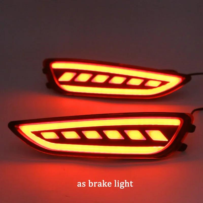 Car LED Rear Bumper Lamps For Hyundai Accent Hatchback 2010-2016 Brake Light Turn Signal Backup Reflector Taillights Fog lamp