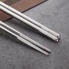 304 Stainless Steel Non-slip, Heat-resistant, Anti-mildew Square Chopsticks for Adults and Children