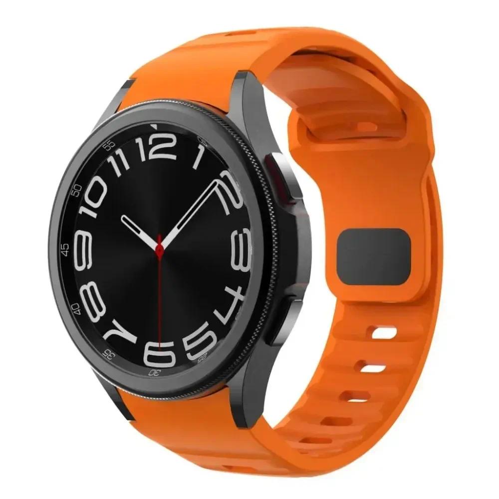 No Gaps Sport Silicone Strap For Samsung Watch 4 6 Classic 47mm 43 42 46mm Bracelet Galaxy Watch 4 5 6 5Pro 45mm 40mm 40mm Band