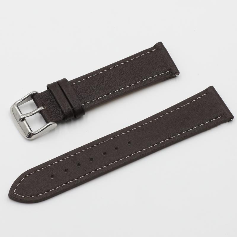 Onthelevel 18 19 20mm Leather Skin Watch Strap 22mm 24mm Soft Black Blue Brown Watchband With Quick Release Bar Wristband #E