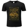 Streetwear Biker Men Cotton Classic T-shirt Motorbike Cool Fashion Big Size Tee Male Vintage Motorcycle Couple Top Unisex