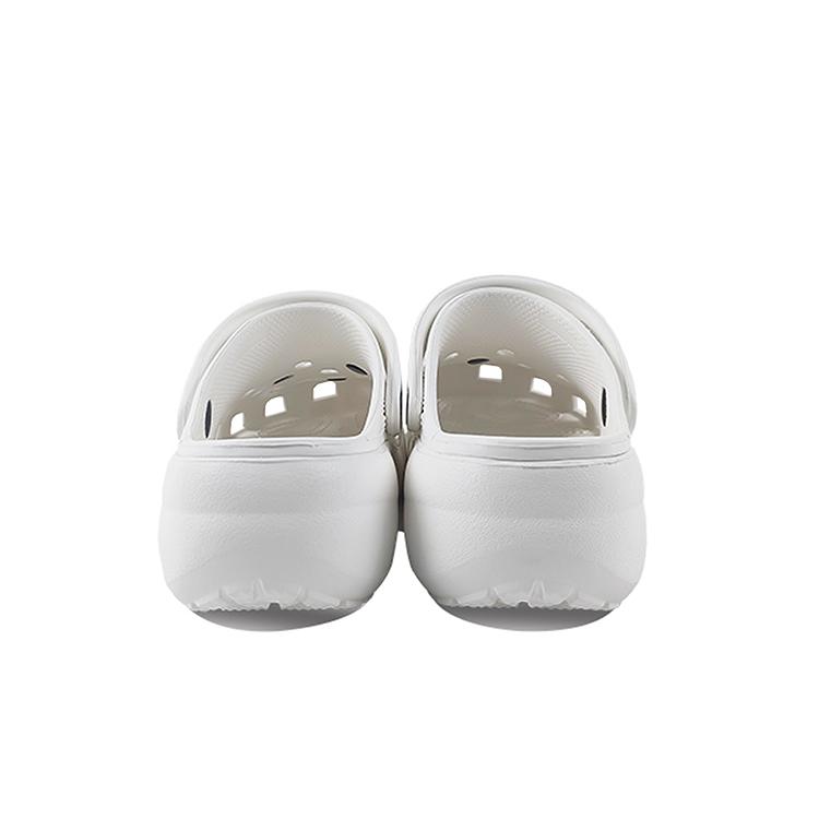 Crocs Classic Platform Clog EVA Question Cat Small Fresh Cute Cat Versatile Classic Cloud Doc Niche Hole Shoes Unisex White
