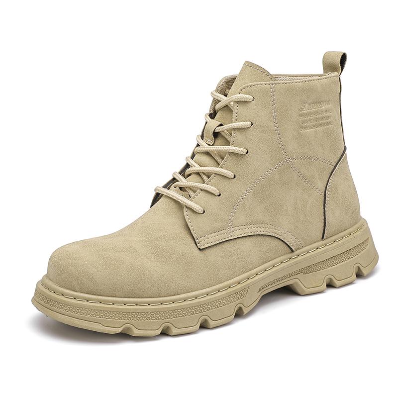 Autumn New Fashion Boots Men's High Top British Style Trendy Versatile Korean Sports Casuals Breathable Mid-Top Workwear Boots