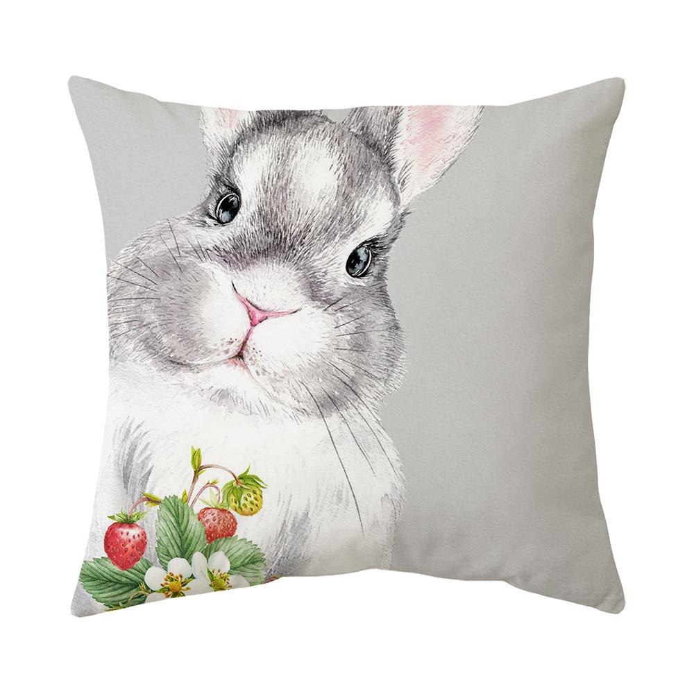 Easter Pillow New Sofa Pillow Cartoon Rabbit Pillow Cover
