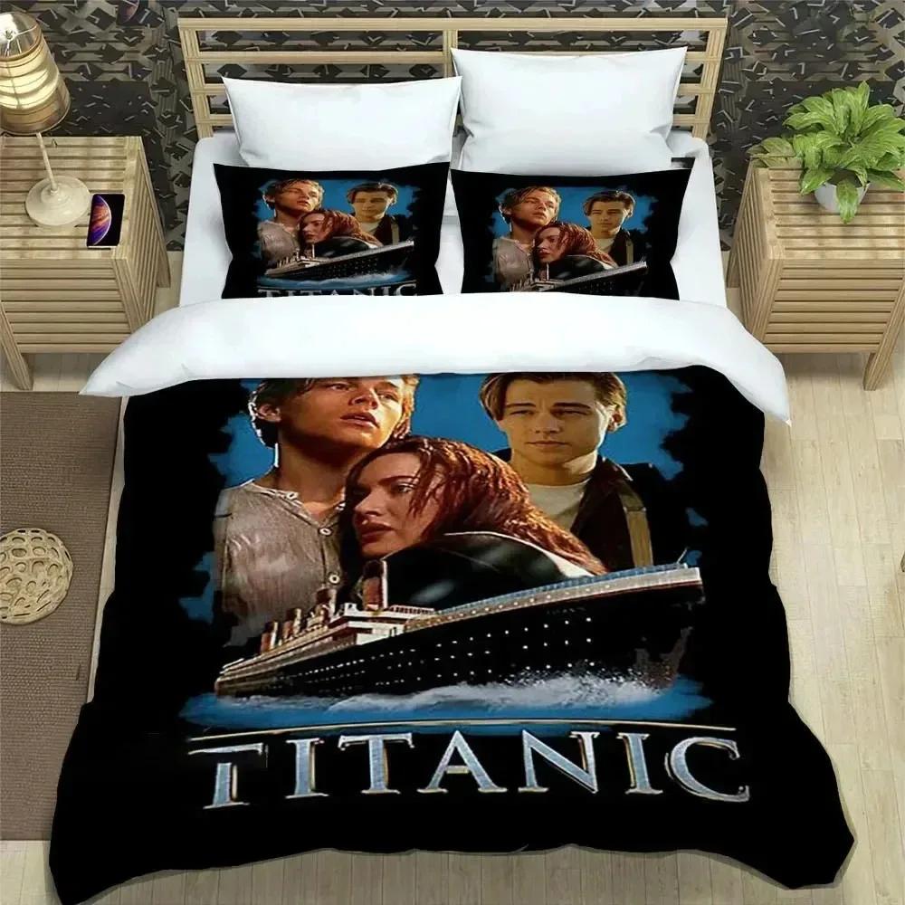 Movie Titanic Leonardo DiCaprio Bedding Set Duvet Cover Bed Set Quilt Cover Pillowcase Comforter king Queen Size Boys Adult