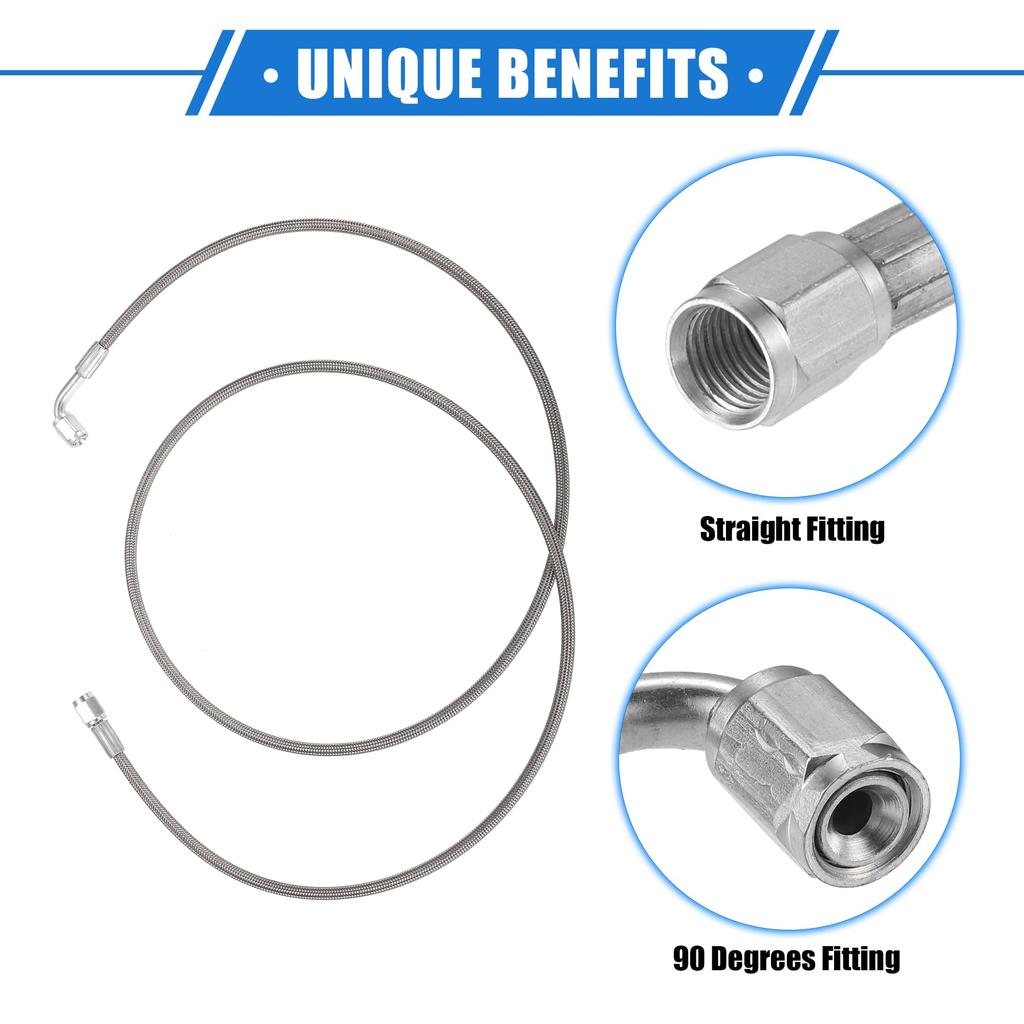 Eine ABSOPRO AN3 Geflochtene Stahl Turbo Betankungsleitung 90 Grad-Gerade