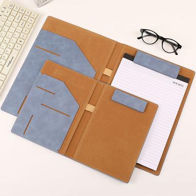 A4/A5 Writing Case With Closure Business Folder Multifunctional Leather Clip Board Conference Folder For Office