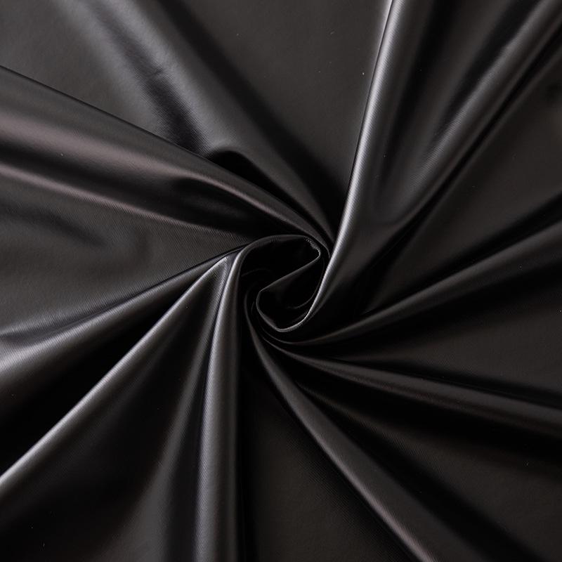 Waterproof Matte 4-Way Stretch PU Leather Fabric - Sweat-Resistant Artificial Leather for Pants