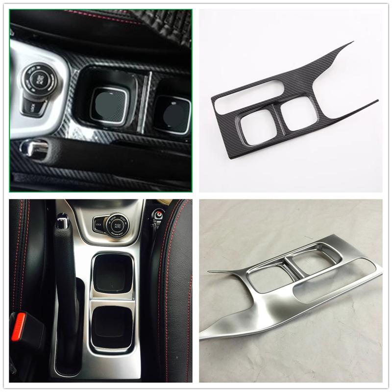For Suzuki Vitara 2015 2016 2017 2018    Front Water Cup Holder Decorative Frame Gear Shift Trims Cover Car Sticker