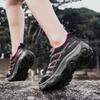 Outdoor Hiking Shoes Men Casual Breathable Soft Low-top Running Shoes Men Comfortable Lace-up Anti-slip Casual Sneakers Women