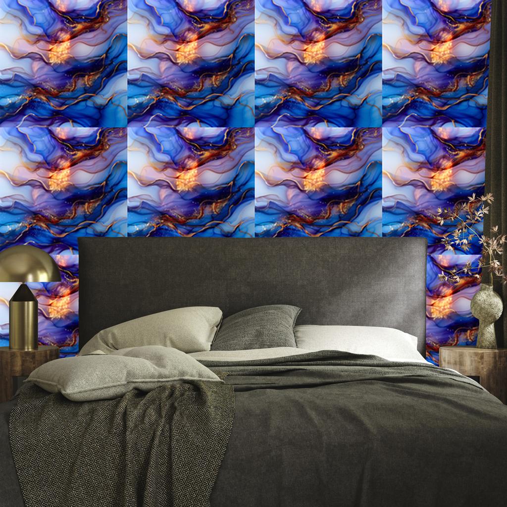 Wallpaper Ink blue, navy blue, purple and azure 50x1000