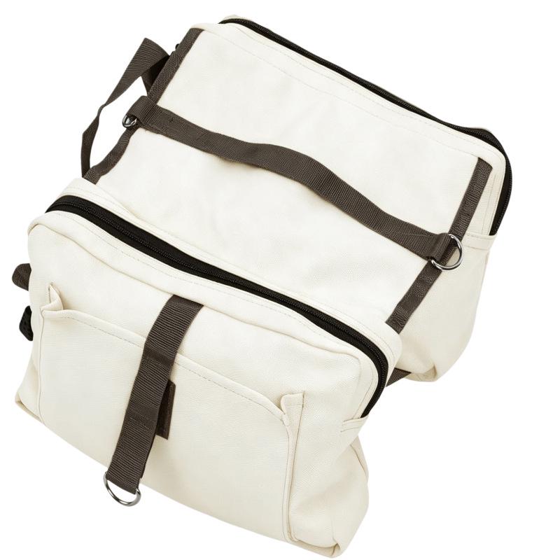 

Hiking Backpack for Medium to Large Dogs - Portable Double Shoulder Multi-functional Pet Saddle Bag брудно-білий