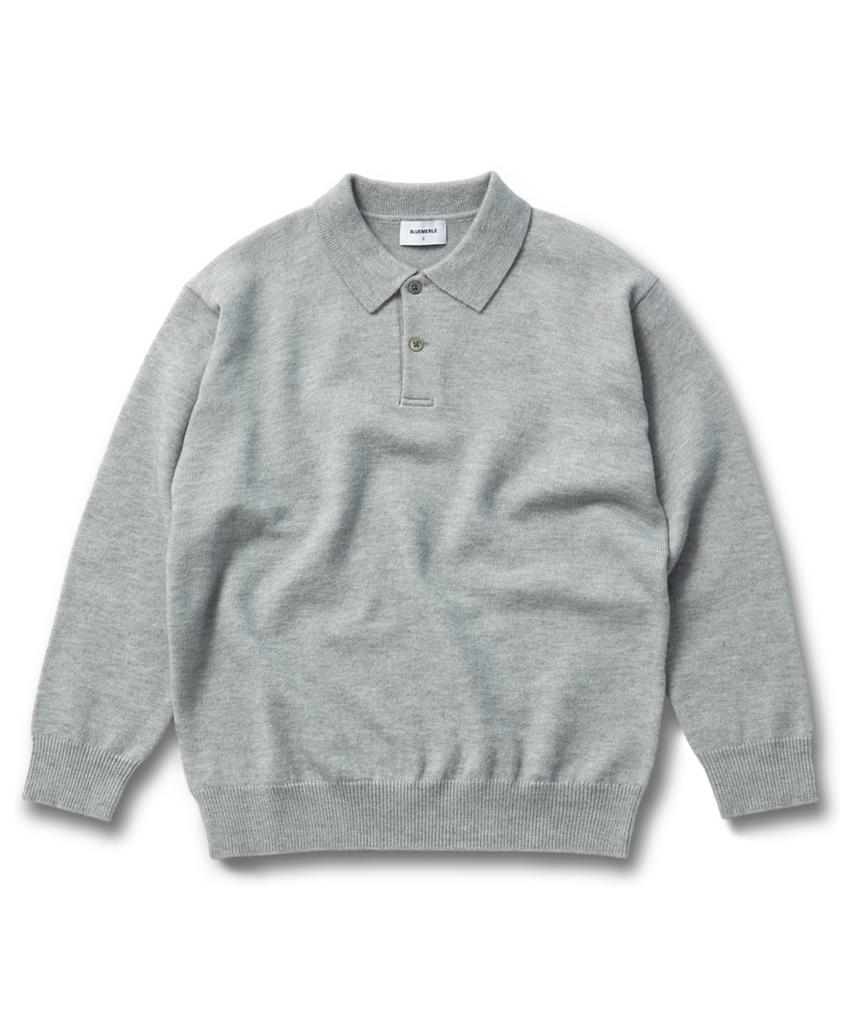 Beullumeol Pbt Wool Polo Neck Knit - Melange Gray