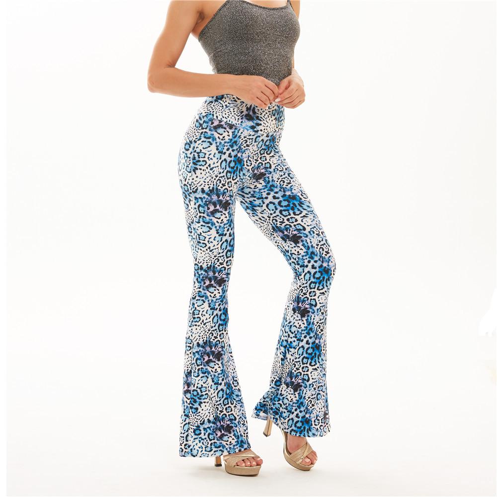 Fashion Floral Leggings High Waist Printed Flared Trousers For Women Highly Stretchable Fitness Tights Yoga Pants Dance Pants