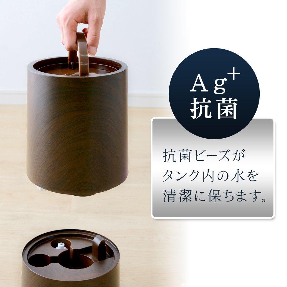 Iris Ohyama Ultrasonic 280ml 3L Tank Capacity tatami 11 Hours of Continuous Touch LED for Tabletop or Desk Antibacterial White UHM-280B-W Humidifier,