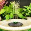 Solar Fountain with RGB Color Light, 4W 9V High Efficiency Glass Solar Panel, Floating Fountain Pump with 7 Sprayer