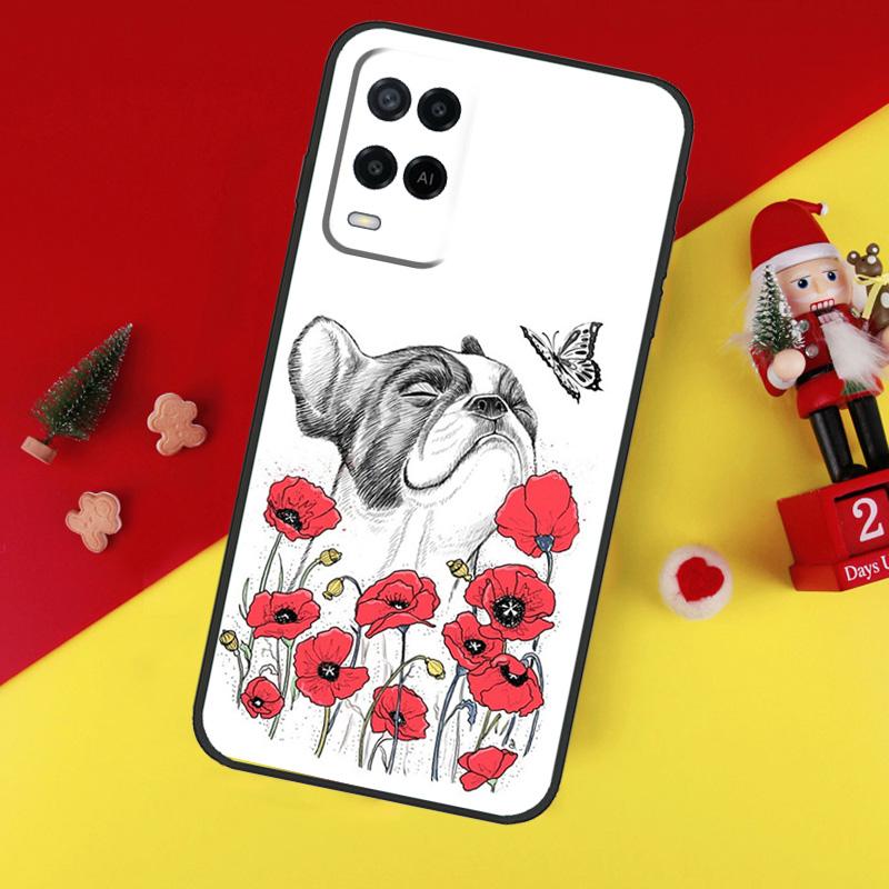Cute Pug Dog Case For Oppo A94 A74 A54 A60 A40 A80 A16 A76 A96 A98 A58 A78 A18 A38 A57 A17 A15 A5 A6 Pro