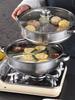 Stainless Steel Double-layer Steaming Pot, Soup Steaming Dual-purpose Pot with Steaming Basket, Thickened 28CM Steaming Pot