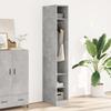 Vidaxl Wardrobe, Concrete Grey, 30X50X200 Cm, Wood-Based Material