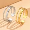 Fashionable Stainless Steel Open Adjustable Plain Ring - Versatile Stackable Style for Index Finger