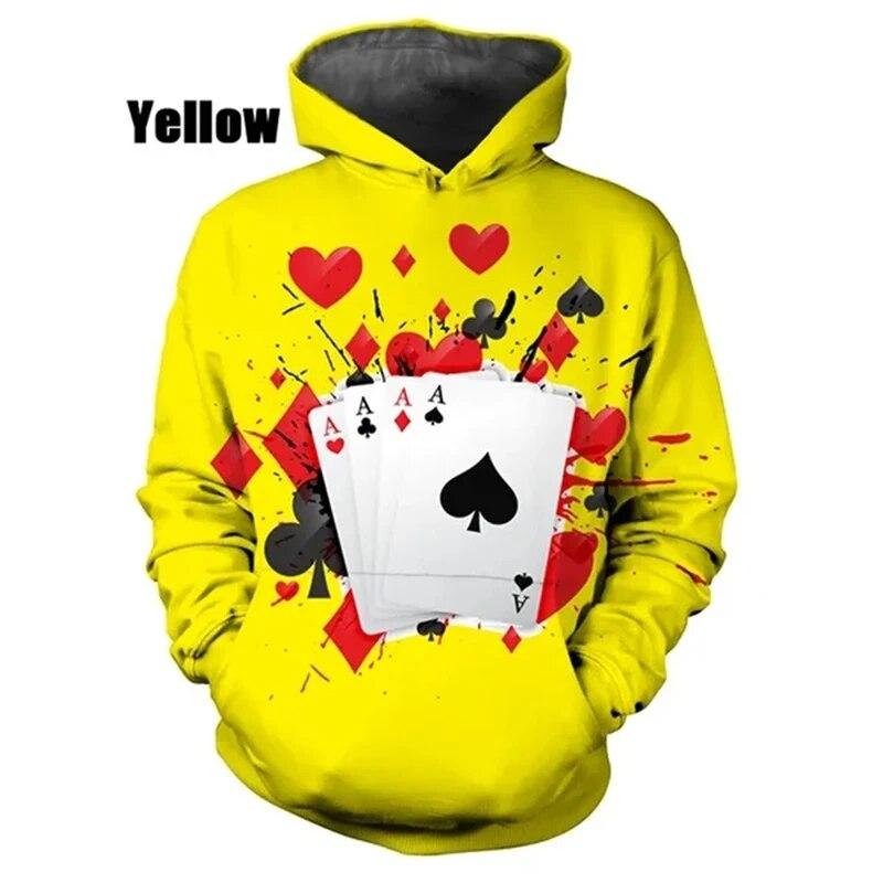 Fashion 3D Poker Hoodie Sweatshirts Men Women Clothing Tops Casual Long Sleeve Pullover Print Streetwear Hoodies