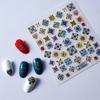3D Flowers Manicure Stickers Self Adhesive Embossed Nail Decals for Women Manicure Decoration