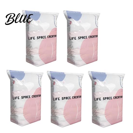 Vacuum Compression Bags Bag Space Saving Pumpless Storage Wardrobe Organizer Bags Waterproof Reusable for Clothes Bedding Air Valve