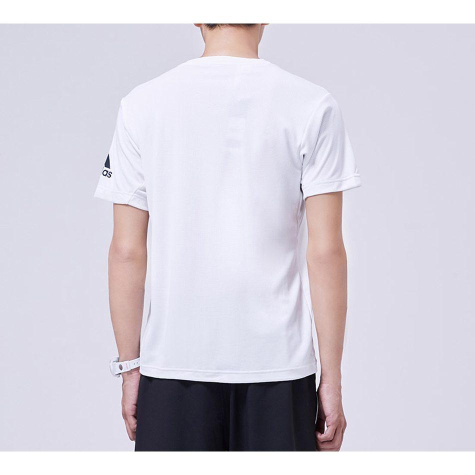 Adidas T Shirts Men's White Crew Neck Moderate Straight Fit CZ5470