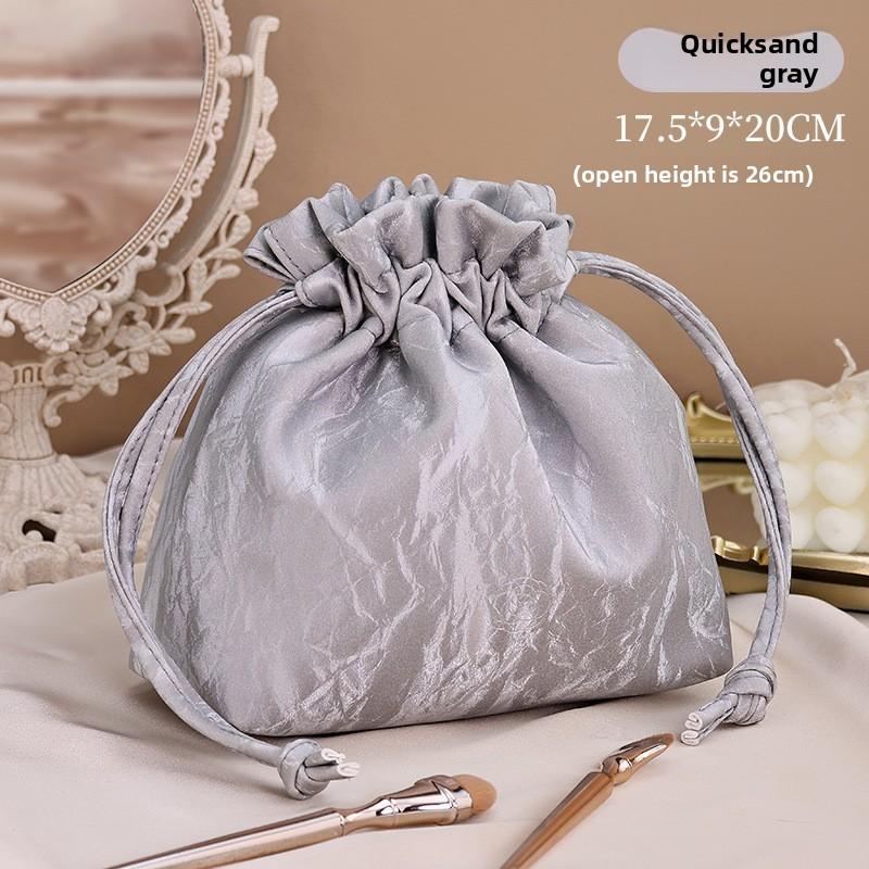 Klassische tragbare Kosmetiktasche mit Kordelzug aus wasserdichtem PU-Material für den täglichen Gebrauch